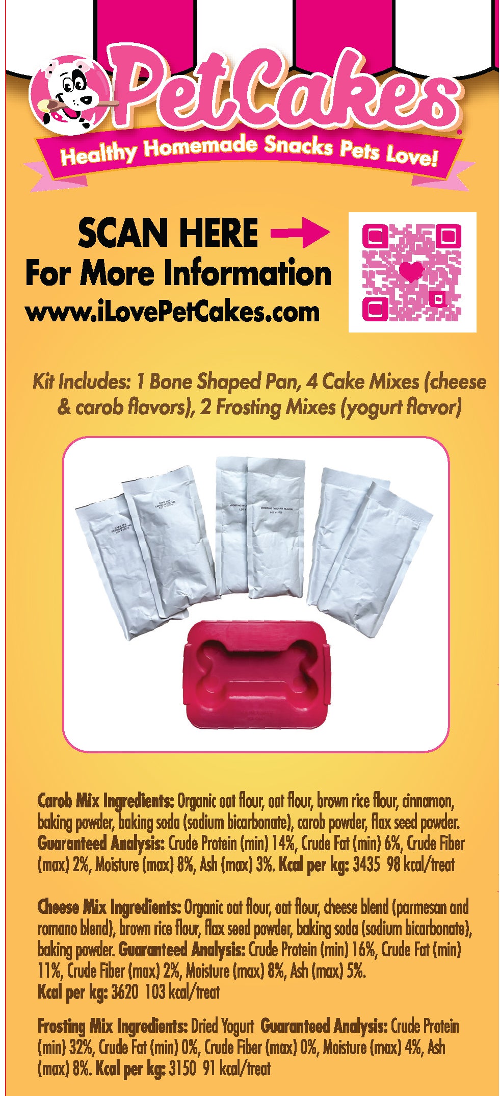 Complete Baking Kits for Dogs - 4 Cakes