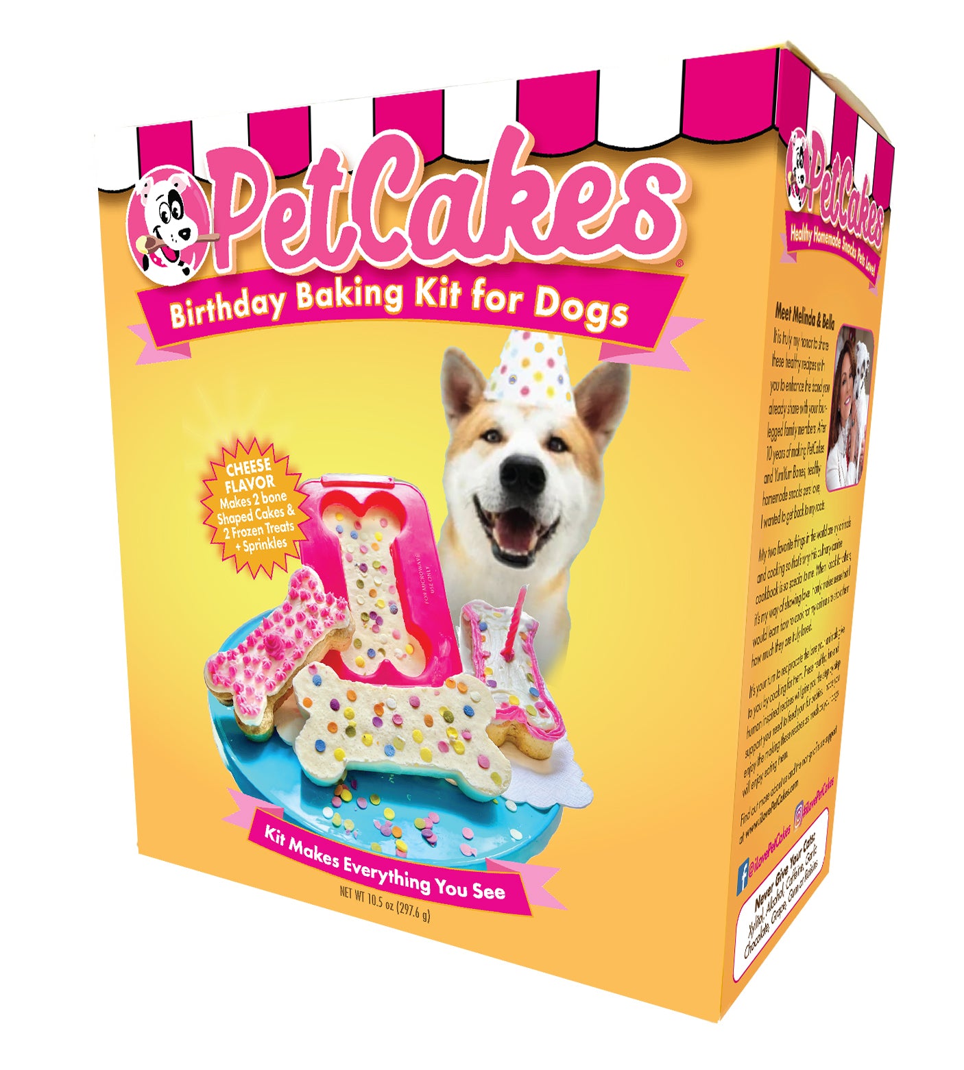 Birthday Baking Kit for Dogs - 2 Cakes + 2 Ice Cream + Candle & Sprinkles
