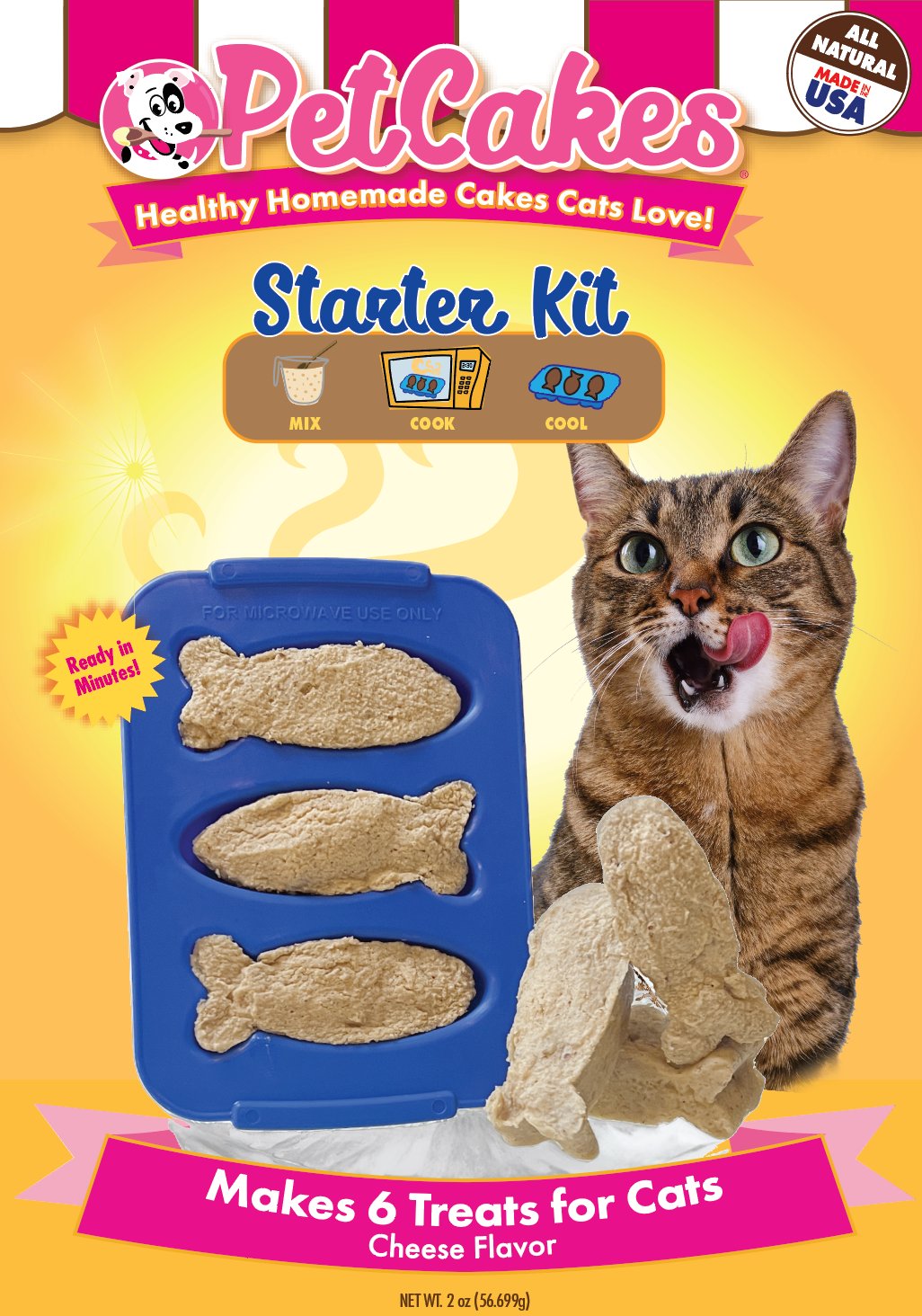 PetCakes Starter Kit for CATS (cheese flavor)